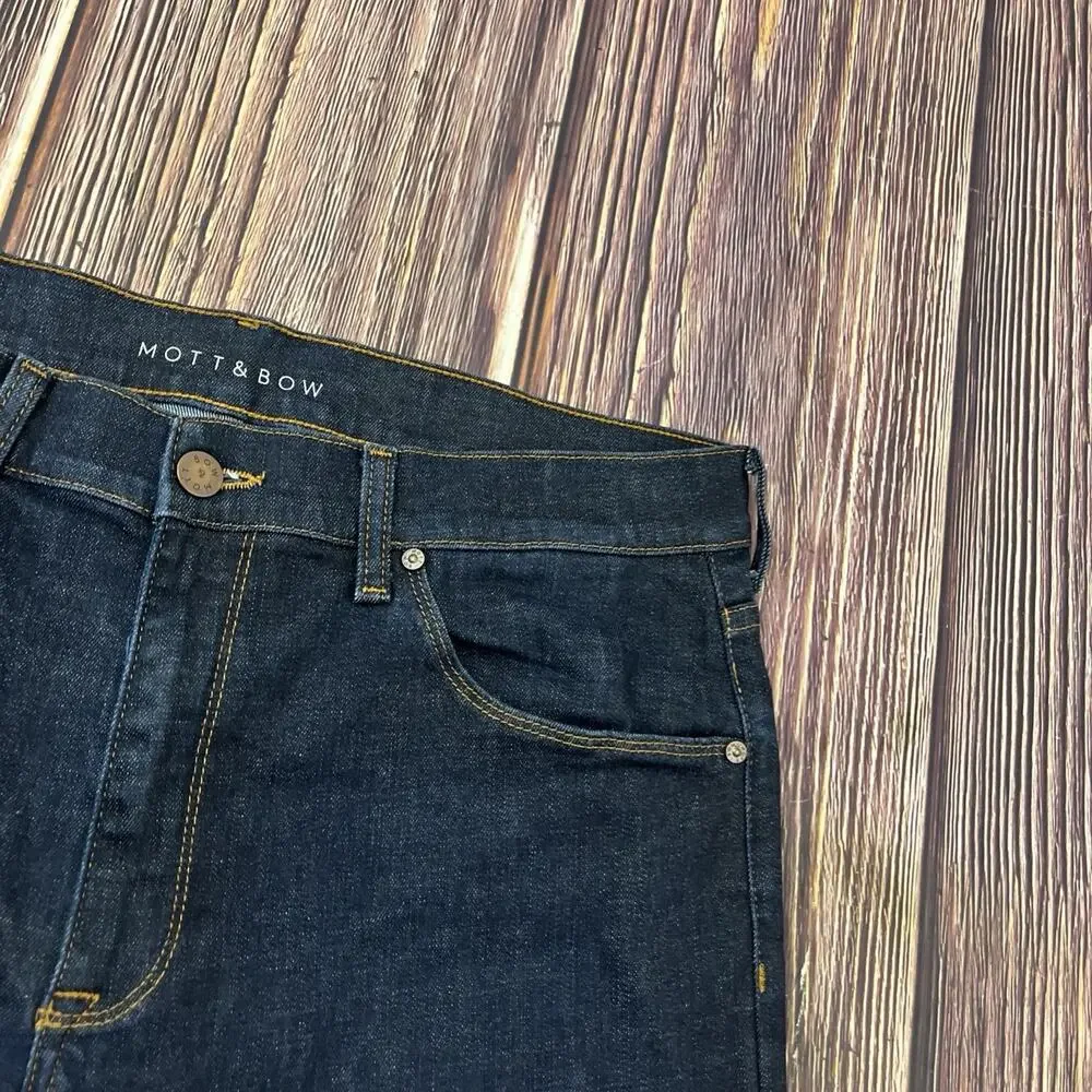 Mott & Bow Dark Blue Slim Jeans Mens Size 34x32 (Actual 34x32) Stretch